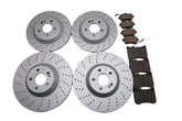 Mercedes S Class S550 S560 S450 front and rear brake pads & rotors TopEuro #2713