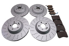 Mercedes S Class S550 S560 S450 front and rear brake pads & rotors TopEuro #2713