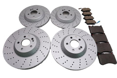 Mercedes S Class S550 S560 S450 front and rear brake pads & rotors TopEuro #2713