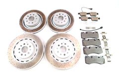 Maserati Levante S Modena front rear brake pads & dimpled drilled upgrade rotors TopEuro #15633