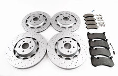 Mercedes E63 Amg S front rear brake pads & rotors TopEuro #2236