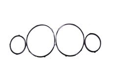 Bentley Mulsanne black headlight rings 4pcs #2573