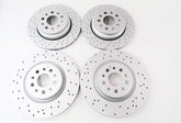 Maserati Ghibli Base front rear brake drilled upgraded rotors #1299