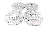 Alfa Romeo Giulia front & rear brake rotors drilled upgrade TopEuro #1305