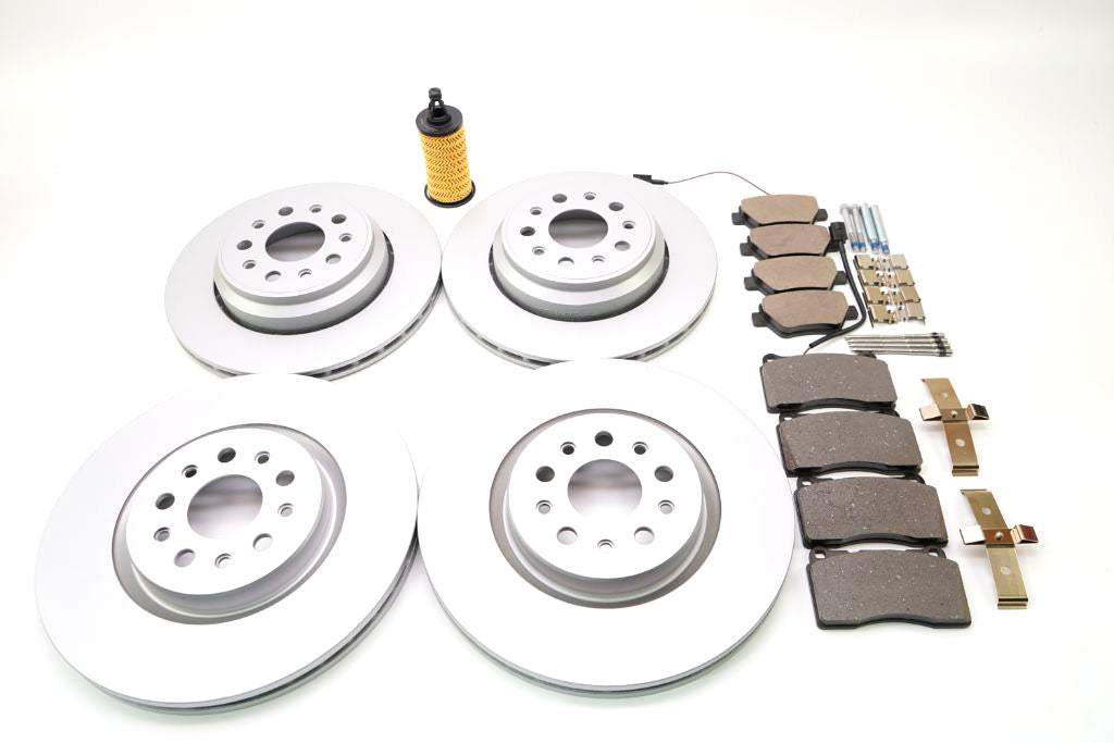 Maserati Ghibli Base brake pads rotors service kit & oil filter 792