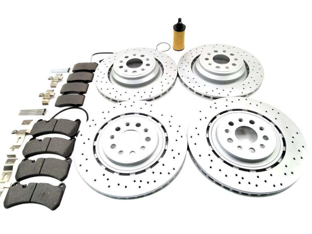 Maserati Ghibli Quattroporte brake pads rotors service kit #862 14-16