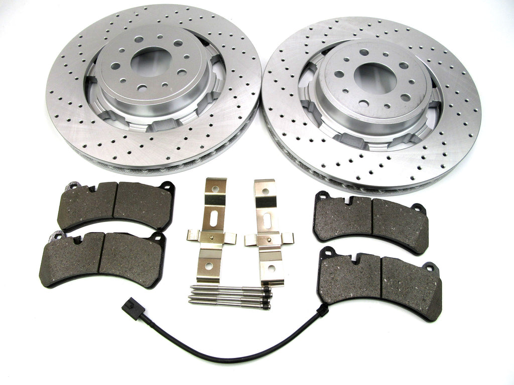 Maserati GranTurismo Gt front brake pads & rotors TopEuro #605 LOW DUST