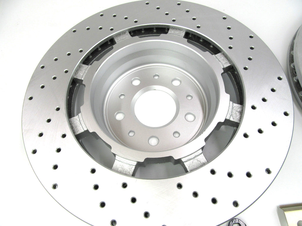 Maserati GranTurismo Gt front brake pads & rotors TopEuro #605 LOW DUST