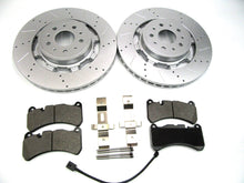 Load image into Gallery viewer, Maserati GranTurismo Gt front brake pads + rotors drilled &amp; slotted 606