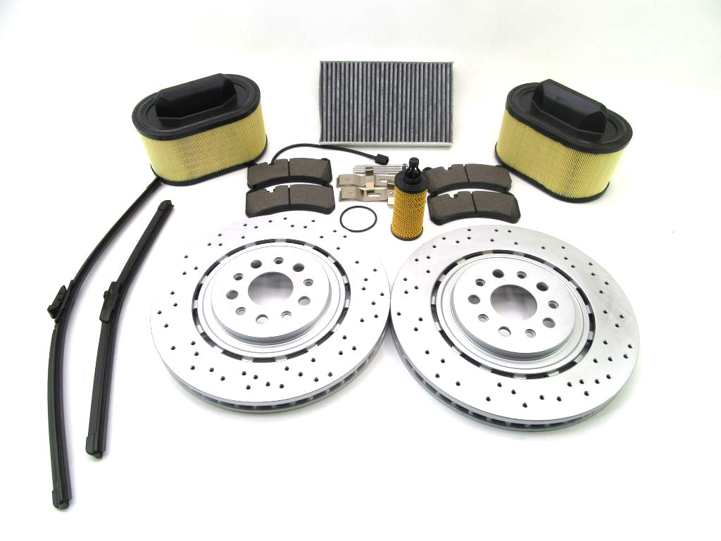 Maserati Ghibli Quattroporte front brake pads rotors filters service kit 869