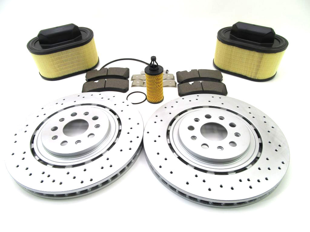 Maserati Ghibli Quattroporte front brake pads rotors filters service kit 871