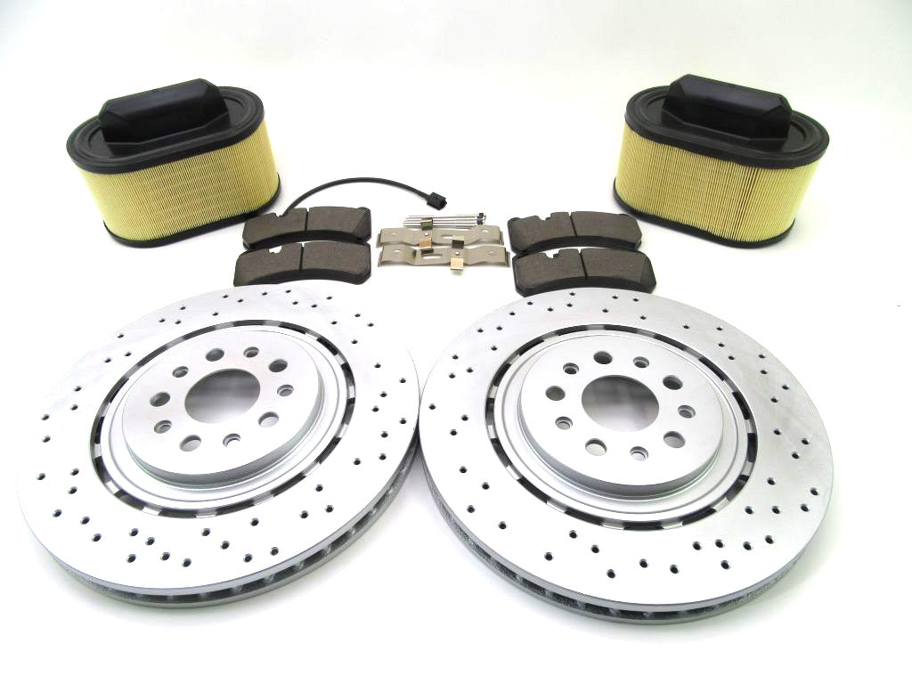 Maserati Ghibli Quattroporte front brake pads rotors air filter 872