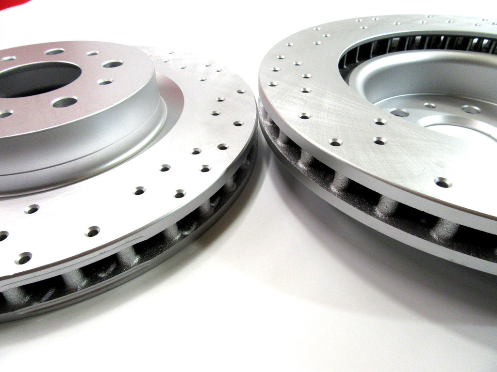 Maserati Quattroporte front brake pads & drilled rotors 256