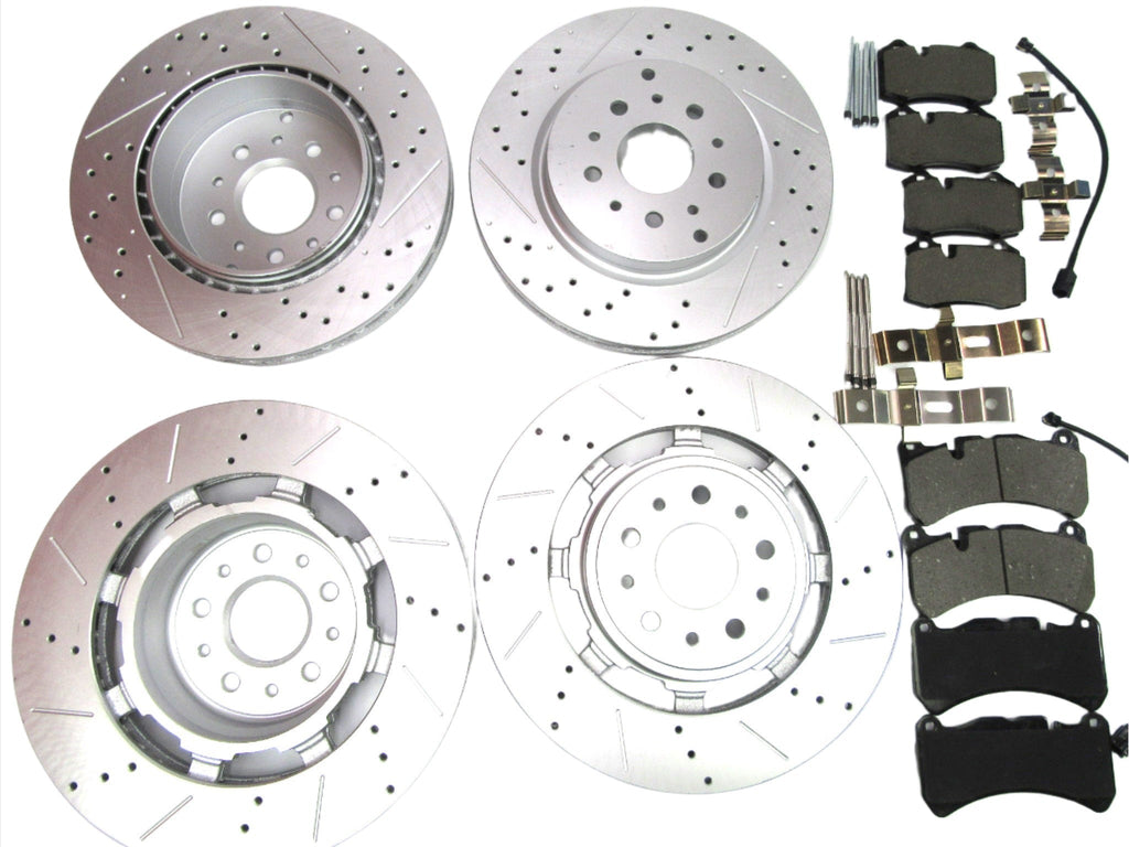 Maserati Gran Turismo Gt front rear brake pads rotors set TopEuro #322