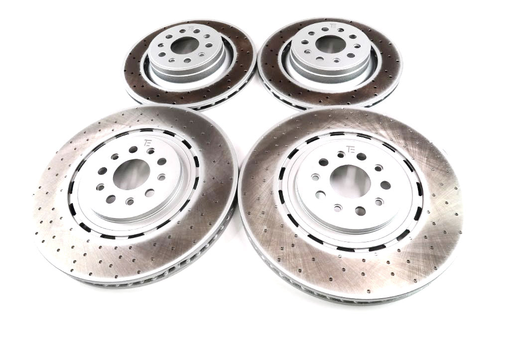 Maserati Levante S Trofeo front rear brake disc dimpled rotors TopEuro #1564