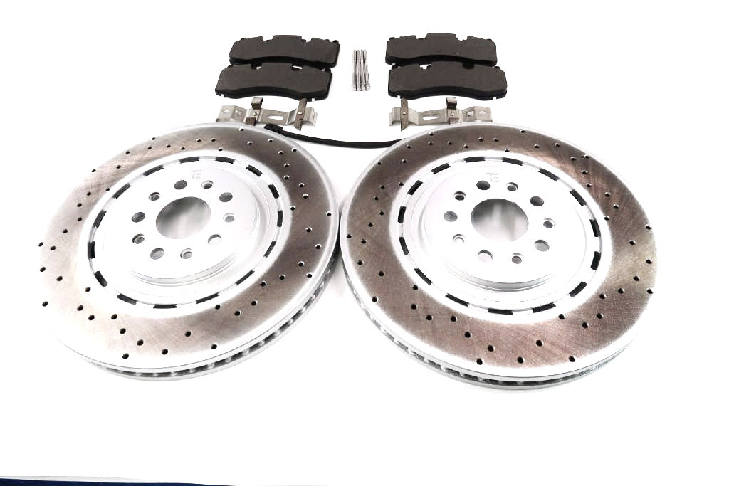 Maserati Quattroporte GTS 3.8 V8 front brake pads & rotors TopEuro #1555