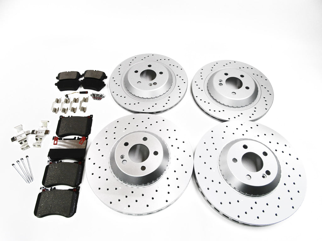 Mercedes S class S550 front and rear brake pads & rotors 665