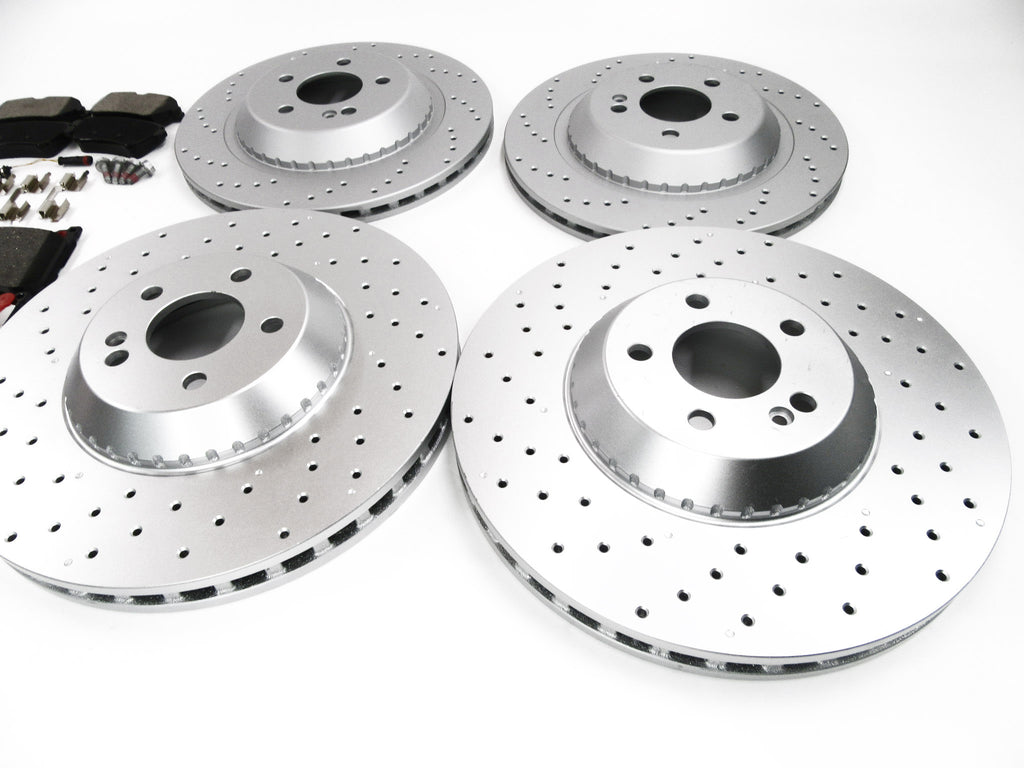 Mercedes S class S550 front and rear brake pads & rotors 665