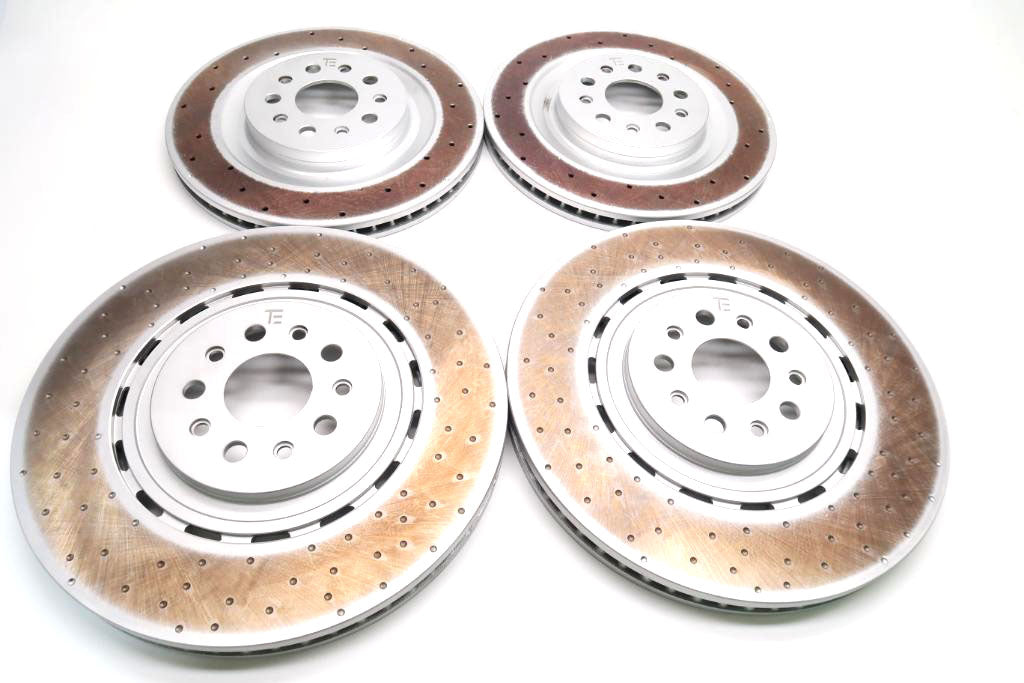 Maserati Ghibli 3.8 Trofeo front rear brake disc rotors TopEuro #1891