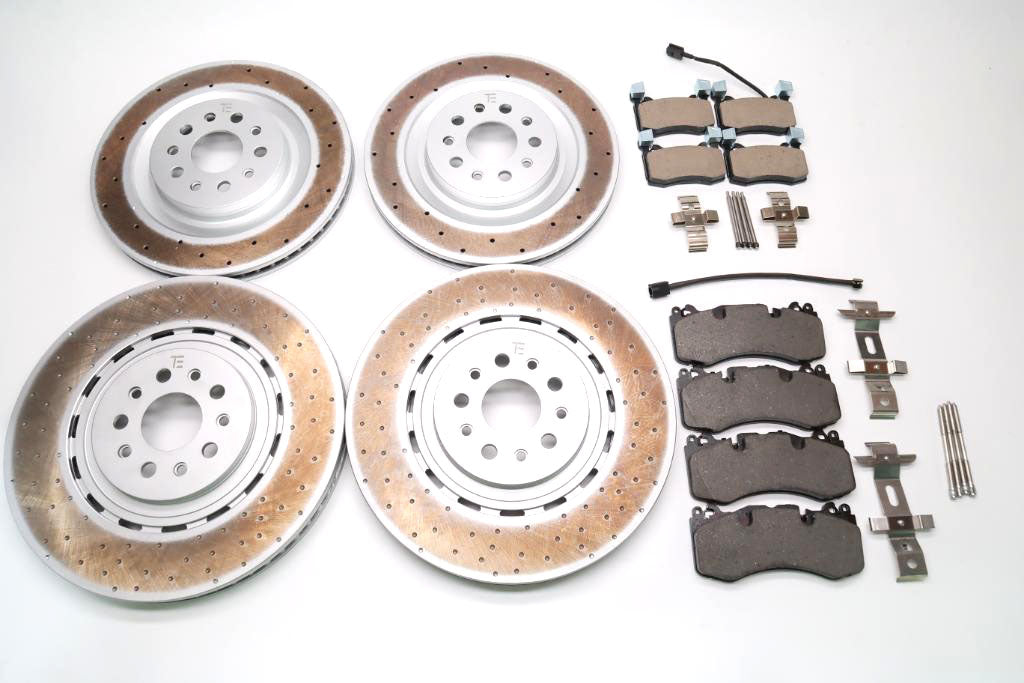 Maserati Levante 3.8 Trofeo front rear brake pads rotors TopEuro #1953