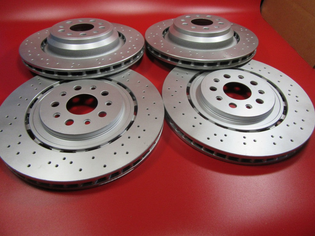 Maserati Ghibli Quattroporte Front And Rear Brake Disc Rotors Set of 4 #1507