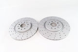 Maserati Levante rear drilled brake disc rotors upgrade TopEuro #1225