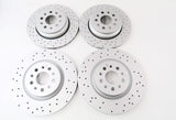 Maserati Ghibli Base front rear brake drilled upgraded rotors #1299