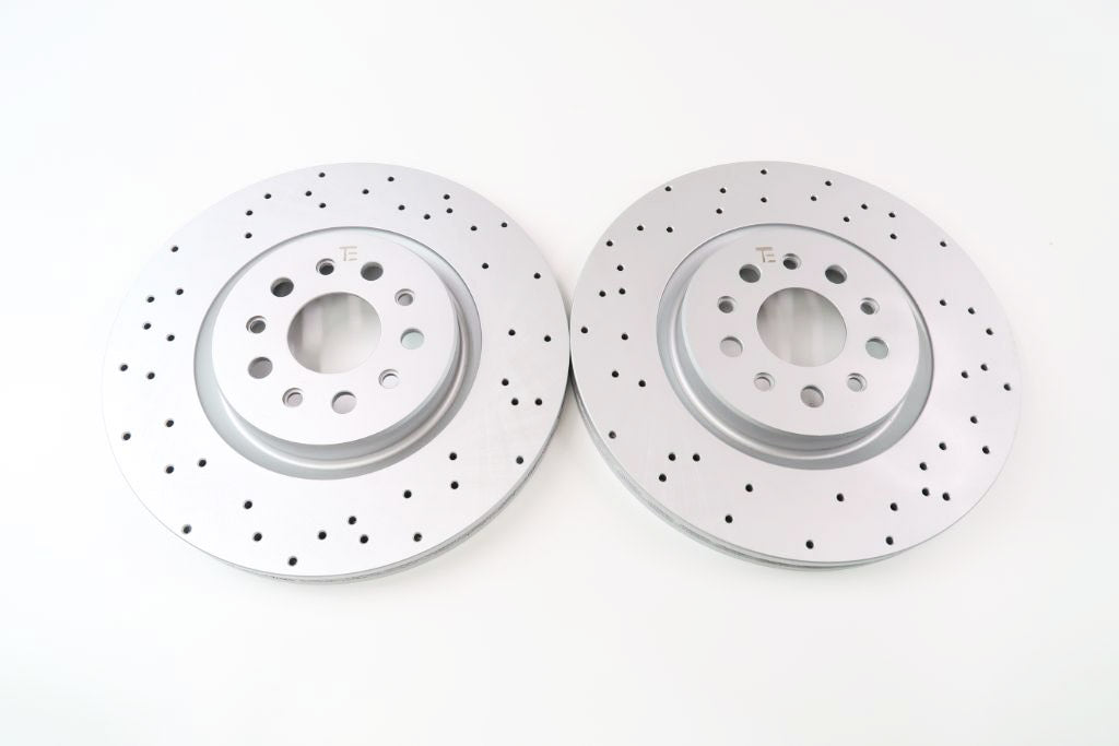 Maserati Ghibli Base front brake pads & drilled upgraded rotors #1301