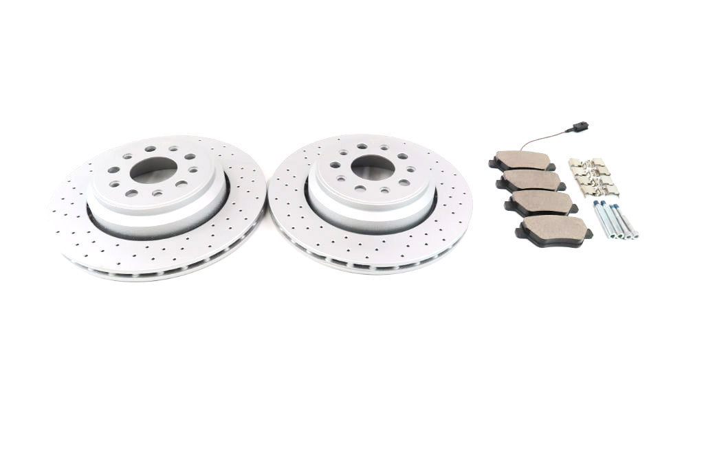 Maserati Ghibli Base rear brake pads & drilled upgraded rotors #1302