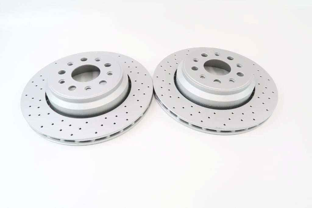 Maserati Ghibli Base front rear brake pads & drilled upgraded rotors #1298