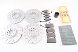 Alfa Romeo Giulia filters & front rear brake pads rotors drilled upgrade TopEuro #1303