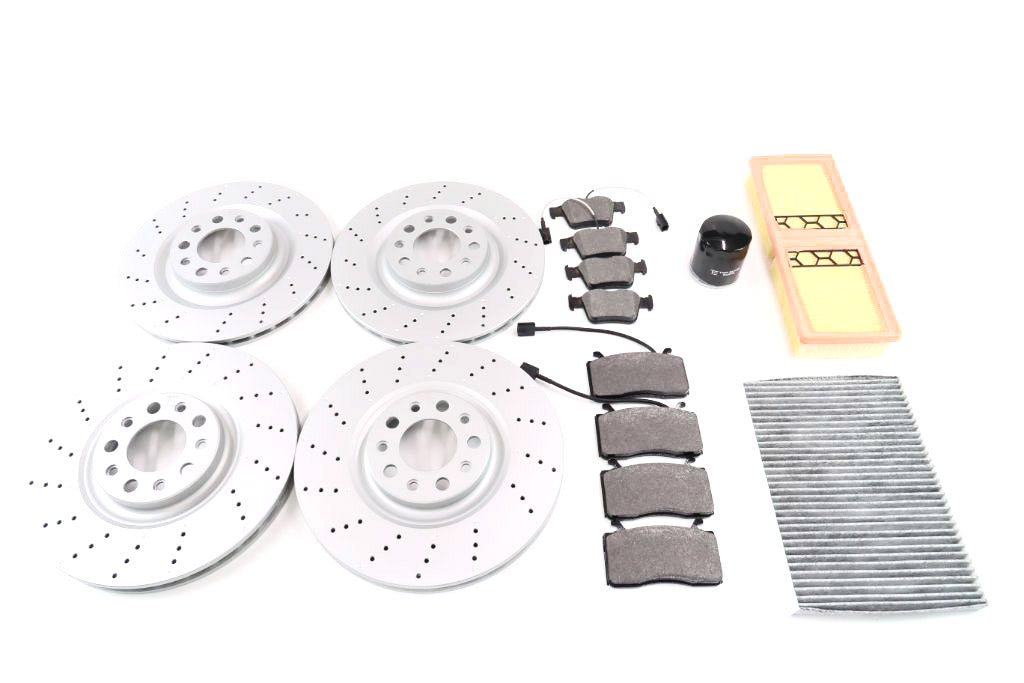 Alfa Romeo Giulia filters & front rear brake pads rotors drilled upgrade  #1303