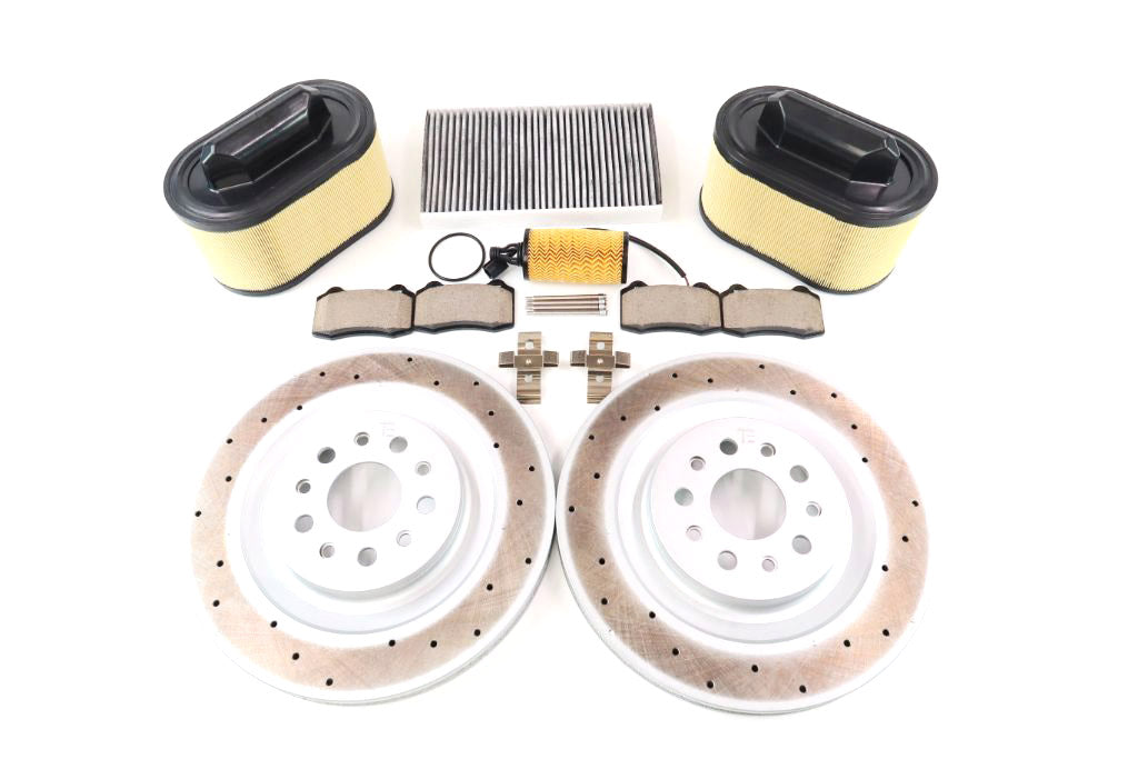 Maserati Ghibli Quattroporte rear brake pads rotors + filters 17-22 #1325