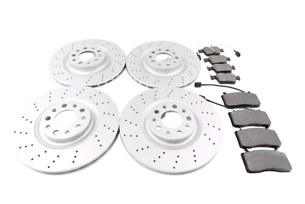 Alfa Romeo Stelvio front rear brake pads & rotors drilled upgrade TopEuro #1310