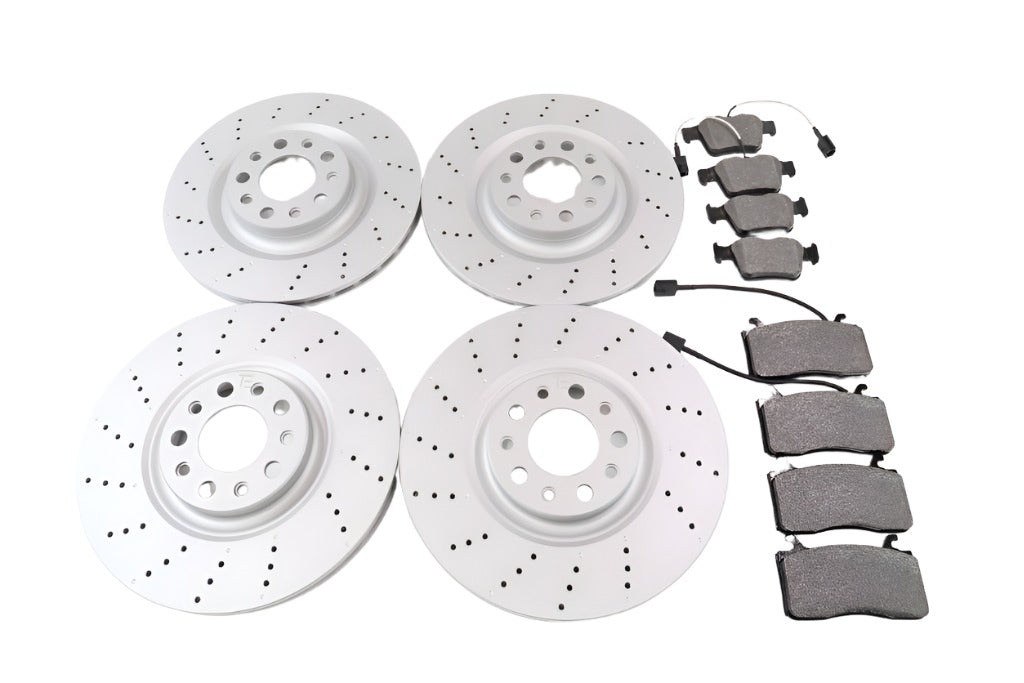 Alfa Romeo Giulia front rear brake pads & rotors drilled upgrade TopEuro #1304