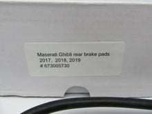 Load image into Gallery viewer, Maserati Ghibli Quattroporte rear brake pads 673005730